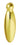 M Marcus - Carlisle Brass - Pear Drop Covered Escutcheon - 60mm x 18mm - Single; #finish_polished-brass