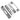 M Marcus - Eurospec - Rebate Set for 5 Lever Deadlock Cylinder; #finish_satin-stainless-steel