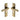 M Marcus - Heritage Brass - Atlantis Door Handles - Euro Lock - Pair; #finish_antique-brass