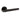 M Marcus - Alexander and Wilks - Kingston Door Handles on Rose - Knurled - Pair; #finish_black