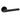 M Marcus - Alexander and Wilks - Kingston Door Handles on Rose - Plain - Pair; #finish_black