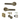 AXS Hardware - AXS Dakota Knurled Door Handles on Rose - Door Pack; #finish_antique-brass