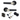 AXS Hardware - AXS Dakota Knurled Door Handles on Rose - Door Pack; #finish_black