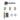 Deanta - Deanta - Arcadia Complete Door Pack - Bathroom Door - 4" Hinges; #finish_polished-chrome