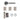 Deanta - Deanta - Arcadia Complete Door Pack - Standard UK Lock - 3" Hinges; #finish_polished-chrome