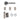 Deanta - Deanta - Arcadia Complete Door Pack - Standard UK Lock - 4" Hinges; #finish_polished-chrome
