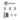 Deanta - Deanta - Ares Complete Door Pack - Bathroom Door - 3" Hinges; #finish_polished-chrome
