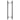 M Marcus - Heritage Brass - T Bar Back to Back Door Pull Handle - 457mm - Pair; #finish_polished-chrome