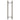 M Marcus - Heritage Brass - T Bar Back to Back Door Pull Handle - 457mm - Pair; #finish_satin-nickel