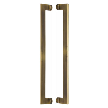 M Marcus - Heritage Brass - Apollo Back to Back Door Pull Handle - 460mm - Pair; #finish_antique-brass