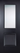 LPD Doors - Arnhem Internal Door with black finish and clear glazed panel; #finish_primed-plus-black