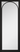 LPD Doors - Black Melrose Internal Door with clear glazed panel and curved profile.; #finish_pre-finished-black