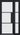 LPD Doors - Black Tribeca sidelight door with three clear panels in modern style.; #finish_pre-finished-black