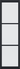 LPD Doors - Black Tribeca Sidelight with three clear glass panes in a modern frame.; #finish_pre-finished-black