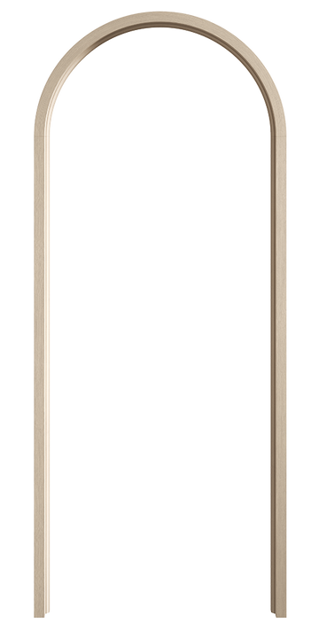 LPD Doors - Curved door lining in blonde oak finish, designed for internal use.; #finish_pre-finished-blonde-oak