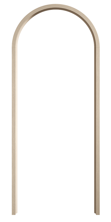 LPD Doors - Curved door lining in blonde oak finish, designed for internal use.; #finish_pre-finished-blonde-oak