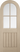 LPD Doors - Blonde Oak Mexicano Internal Door with arched top and clear bevelled glazing.; #finish_pre-finished-blonde-oak