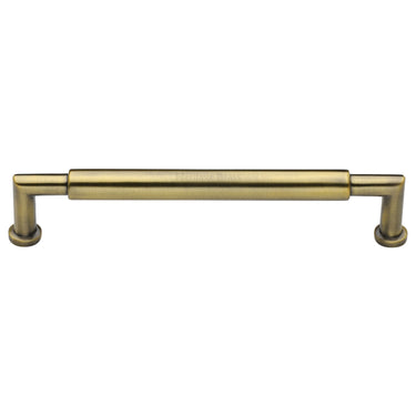 M Marcus - Heritage Brass - Bauhaus Round Cabinet Pull Handle - 254mm CTC; #finish_antique-brass