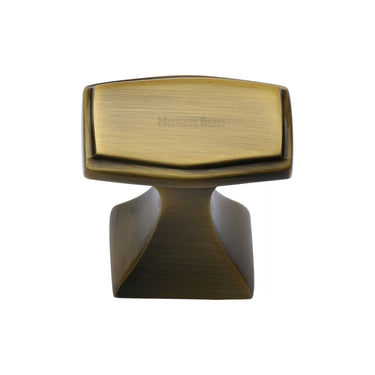 M Marcus - Heritage Brass - Deco Cabinet Pull Handle - 32mm Knob; #finish_antique-brass