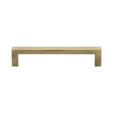 M Marcus - Heritage Brass - Square Metro Cabinet Pull Handle - Bar - 128mm CTC; #finish_antique-brass