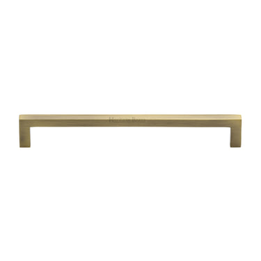 M Marcus - Heritage Brass - Square Metro Cabinet Pull Handle - Bar - 192mm CTC; #finish_antique-brass