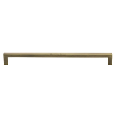 M Marcus - Heritage Brass - Square Metro Cabinet Pull Handle - Bar - 256mm CTC; #finish_antique-brass