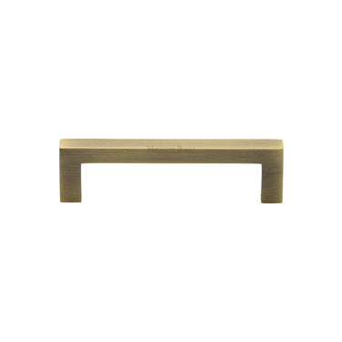 M Marcus - Heritage Brass - Square Metro Cabinet Pull Handle - Bar - 96mm CTC; #finish_antique-brass
