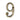 M Marcus - Heritage Brass - Numerals - Face Fix - 3" - 9; #finish_antique-brass