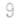 M Marcus - Heritage Brass - Numerals - Face Fix - 3" - 9; #finish_satin-chrome