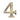 M Marcus - Heritage Brass - Numerals - Self-Adhesive - 2" - 4; #finish_antique-brass