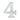 M Marcus - Heritage Brass - Numerals - Self-Adhesive - 2" - 4; #finish_satin-chrome