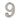 M Marcus - Heritage Brass - Numerals - Self-Adhesive - 2" - 9; #finish_satin-nickel
