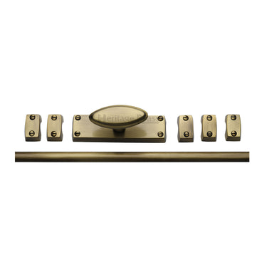 M Marcus - Heritage Brass - Brass Espagnolette Bolt; #finish_antique-brass