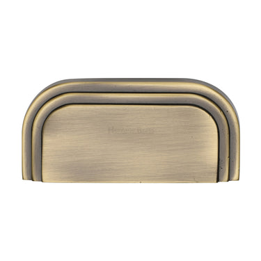 M Marcus - Heritage Brass - Bauhaus Drawer Pull Handle - 76mm CTC; #finish_antique-brass