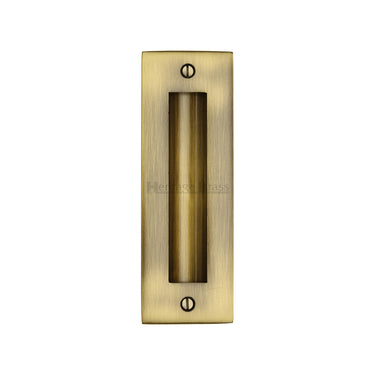 M Marcus - Heritage Brass - Flush Pull - 6"; #finish_antique-brass