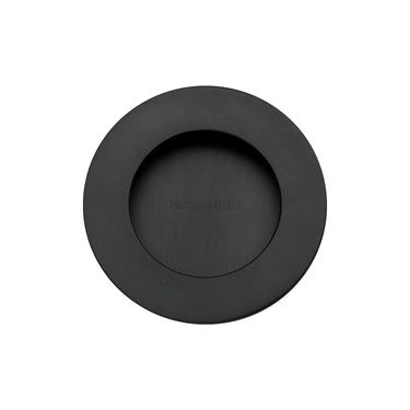 M Marcus - Heritage Brass - Round Flush Pull; #finish_matt-black