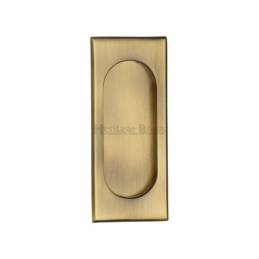 M Marcus - Heritage Brass - Flush Pull - C1850 - 105mm; #finish_antique-brass