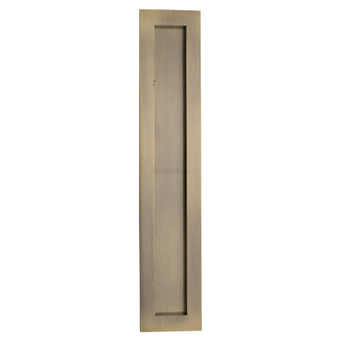 M Marcus - Heritage Brass - Rectangular Flush Pull - C1855 - 12"; #finish_antique-brass