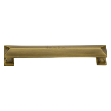 M Marcus - Heritage Brass - Pyramid Cabinet Pull Handle - Bar - 152mm CTC; #finish_antique-brass
