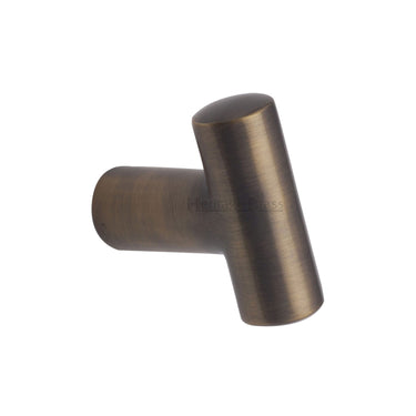M Marcus - Heritage Brass - T Shaped Cabinet Knob - Round - 35mm; #finish_antique-brass