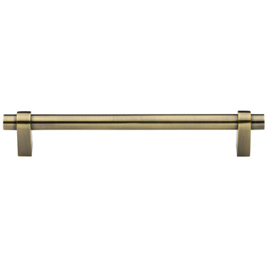 M Marcus - Heritage Brass - Industrial Cabinet Pull Handle - Bar - 256mm CTC; #finish_antique-brass