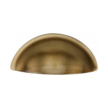 M Marcus - Heritage Brass - Half Moon Cabinet Drawer Pull - 57mm CTC; #finish_antique-brass