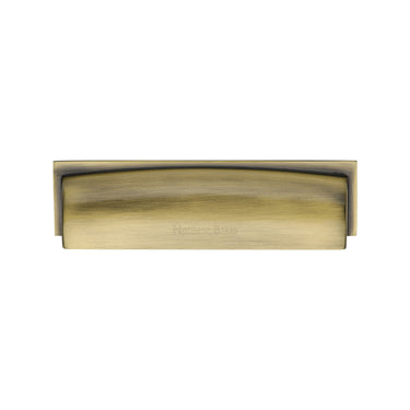 M Marcus - Heritage Brass - Shropshire Drawer Pull Handle - 96mm CTC; #finish_antique-brass