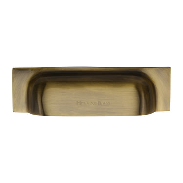 M Marcus - Heritage Brass - Military Cabinet Drawer Pull - 152mm CTC; #finish_antique-brass