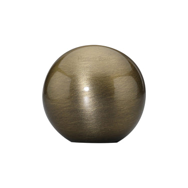 M Marcus - Heritage Brass - Globe Cabinet Knob - 25mm; #finish_antique-brass