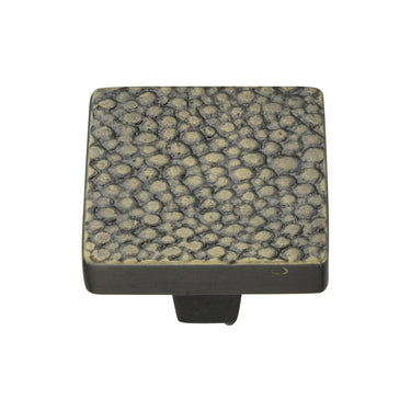 M Marcus - Heritage Brass - Square Stingray Cabinet Knob - 32mm; #finish_aged-brass