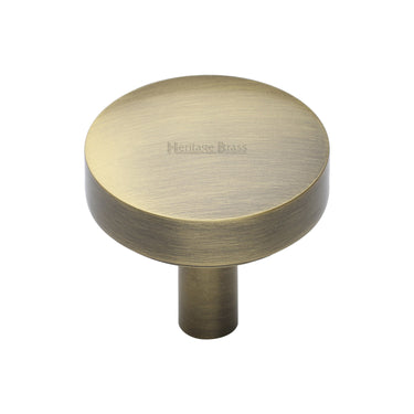 M Marcus - Heritage Brass - Domed Disc Cabinet Knob - 32mm; #finish_antique-brass