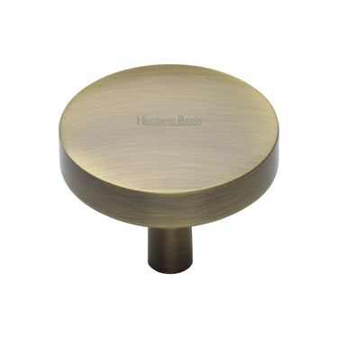 M Marcus - Heritage Brass - Domed Disc Cabinet Knob - 38mm; #finish_antique-brass