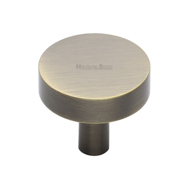 M Marcus - Heritage Brass - Disc Cabinet Knob - 32mm; #finish_antique-brass