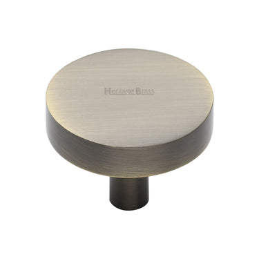 M Marcus - Heritage Brass - Disc Cabinet Knob - 38mm; #finish_antique-brass
